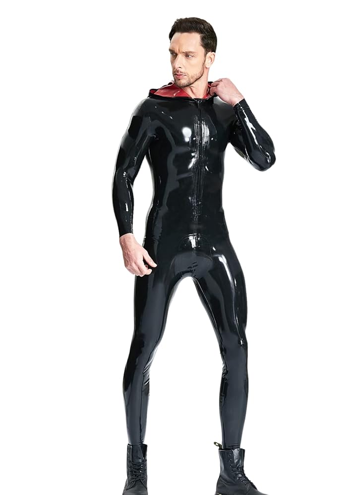 Amazon.co.jp: 男性用フード キャットスーツ ラテックスキャット